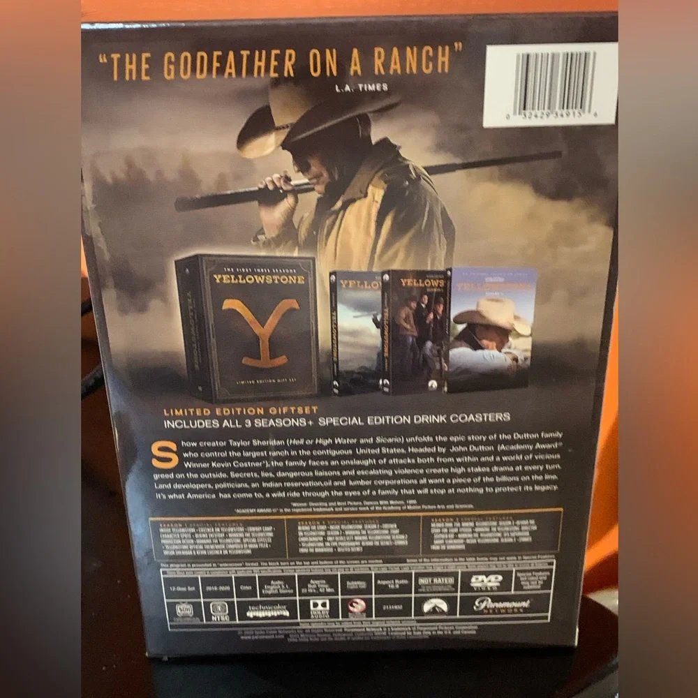 Yellowstone seasons 1-3 sealed DVD GIFT SET WITH KEVIN COSTNER new!